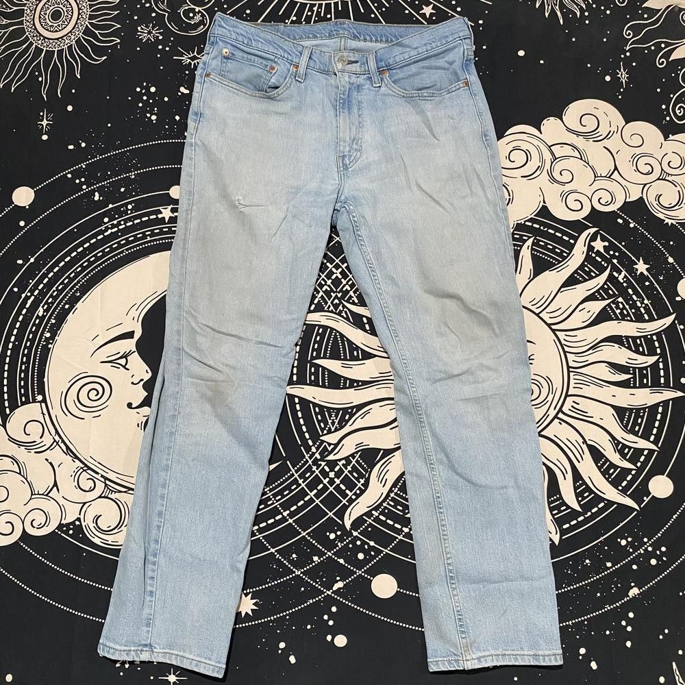 Levi's 514 Straight Jeans Men's 33x30 Blue Cotton Denim Workwear Utility Stretch